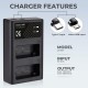K&F Concept LP-E17 Dual Slot Quick Charger with Micro USB and Type-C Dual Interface