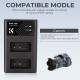 K&F Concept LP-E17 Dual Slot Quick Charger with Micro USB and Type-C Dual Interface