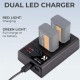 K&F Concept NP-FW50 Dual Slot Quick Charger, Micro USB and Type-C Dual Interface