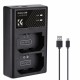 K&F Concept NP-FZ100 Dual Slot Quick Charger Micro USB and Type-C Dual Interface