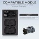 K&F Concept NP-FZ100 Dual Slot Quick Charger Micro USB and Type-C Dual Interface