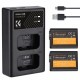 K&F Concept NP-FW50 rechargeable battery 2pcs + charger kit compatible with Sony K&F Concept NP-FW50 rechargeable battery 2pcs + charger kit compatible with Sony