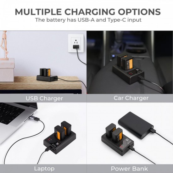 K&F Concept NP-FW50 rechargeable battery 2pcs + charger kit compatible with Sony K&F Concept NP-FW50 rechargeable battery 2pcs + charger kit compatible with Sony