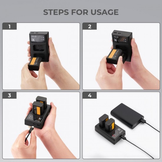 K&F Concept NP-FW50 rechargeable battery 2pcs + charger kit compatible with Sony K&F Concept NP-FW50 rechargeable battery 2pcs + charger kit compatible with Sony