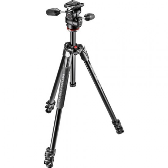 Manfrotto 290 Xtra Aluminium 3-Section Tripod with Head (MK290XTA3-3W)