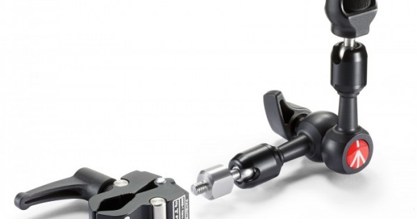 Manfrotto Mini braccio di attrito 244 da 23,9 cm con attacchi intercambiabili da 1/4 e adattatore da 3/8