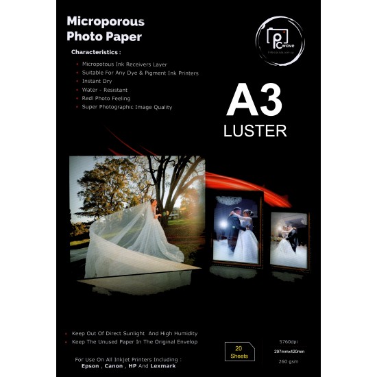 MICROPOROUS PHOTO PAPER A3 LUSTER