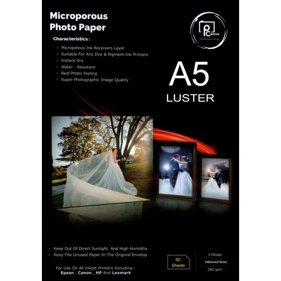 MICROPOROUS PHOTO PAPER A5 LUSTER