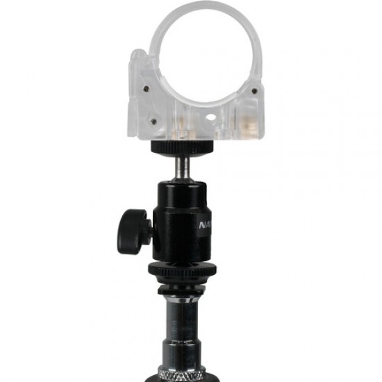 Nanlite Pavotube Transparent Polycarbonate Clip and Mini Ball Head 