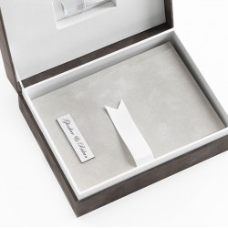 Album A5 (10s) – Feather Chincilia + USB + Flush Box – Feather Zibeline