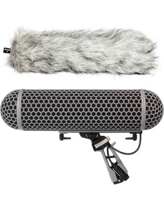 Rode Blimp Windshield and Rycote Shock Mount Suspension System for Shotgun Microphones