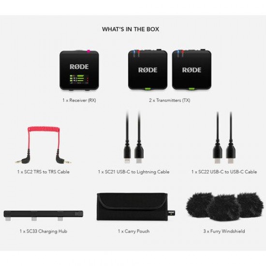 RODE Wireless GO (Gen 3) 2-Person Compact Digital Wireless Microphone System/Recorder (2.4 GHz, Black) RODE Wireless GO (Gen 3) 2-Person Compact Digital Wireless Microphone System/Recorder (2.4 GHz, Black)