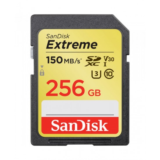 SanDisk 256GB Extreme UHS-I SDXC Memory Card 150mb