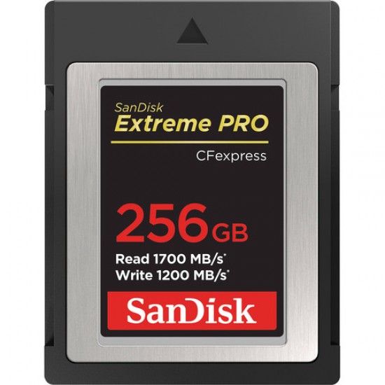 بطاقة SanDisk Extreme PRO CFexpress من النوع B بسعة 256 جيجابايت بطاقة SanDisk Extreme PRO CFexpress من النوع B بسعة 256 جيجابايت