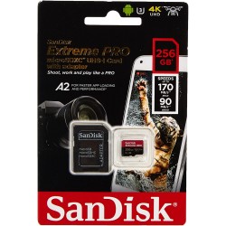 SanDisk Extreme Pro MicroSDXC UHS-I Card with Adapter 256gb 170/90Mbs