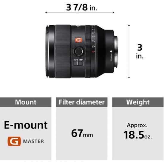 عدسة سوني FE 35 مم f/1.4 GM عدسة سوني FE 35 مم f/1.4 GM