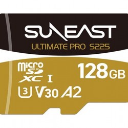 Suneast MicroSD 128GB 208MB/s UHS-I V30 Ultimate Pro S225 Gold Series