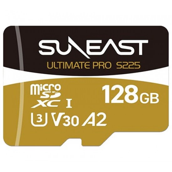 Suneast MicroSD 128GB 208MB/s UHS-I V30 Ultimate Pro S225 Gold Series