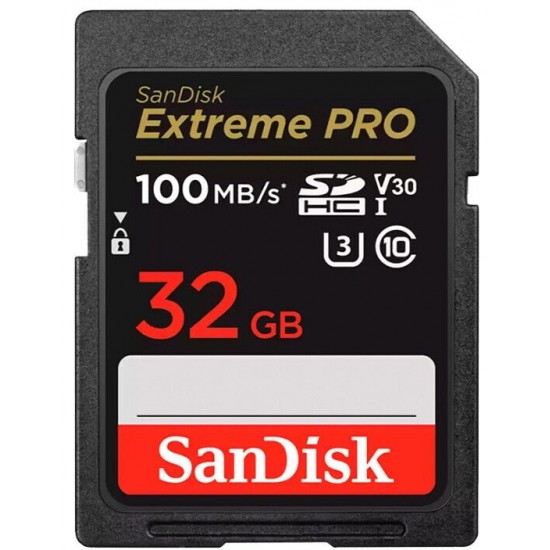بطاقة ذاكرة SanDisk Extreme PRO SDHC UHS-I بسعة 32 جيجابايت بسرعة 100 ميجابايت/ثانية بطاقة ذاكرة SanDisk Extreme PRO SDHC UHS-I بسعة 32 جيجابايت بسرعة 100 ميجابايت/ثانية