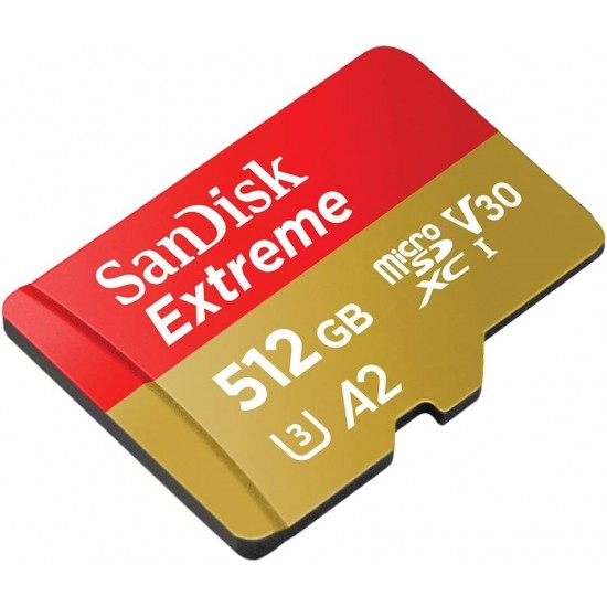 SanDisk 512GB SDXC 190MB/S Micro Extreme Memory Card (SDSQXAV-512G-GN6MN)