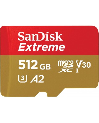 SanDisk 512GB SDXC 190MB/S Micro Extreme Memory Card (SDSQXAV-512G-GN6MN)