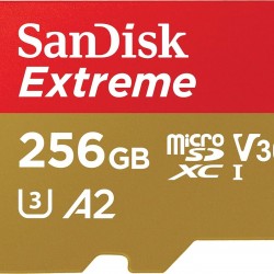 SanDisk 256GB SDXC 190MB/S Micro Extreme Memory Card (SDSQXAV-256G-GN6MN)
