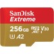 SanDisk 256GB SDXC 190MB/S Micro Extreme Memory Card (SDSQXAV-256G-GN6MN)