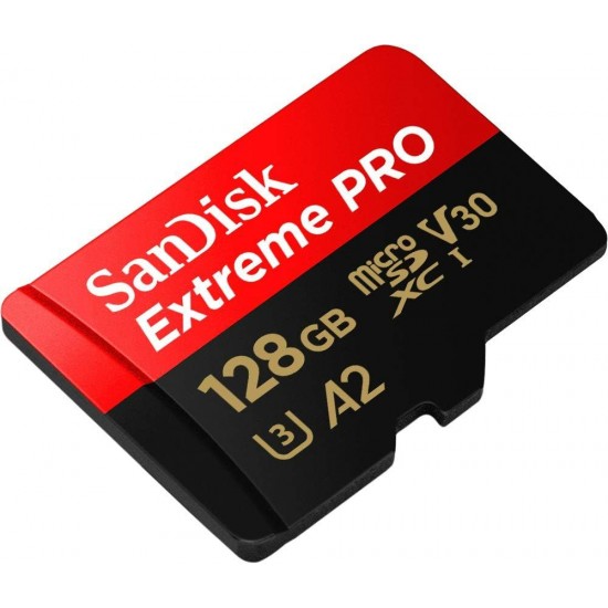 SANDISK Extreme Pro 128GB 200MB/S MICROSDXC UHS-1 Card With Adapter 