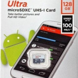 Sandisk 128GB Ultra Micro SDXC Memory Card, C10 UHS-I W/out Adapter | SDSQUNR-128G-GN6MN