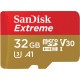 بطاقة ذاكرة SanDisk Extreme UHS-I microSDHC بسعة 32 جيجابايت/100 ميجابايت في الثانية مع محول SD بطاقة ذاكرة SanDisk Extreme UHS-I microSDHC بسعة 32 جيجابايت/100 ميجابايت في الثانية مع محول SD
