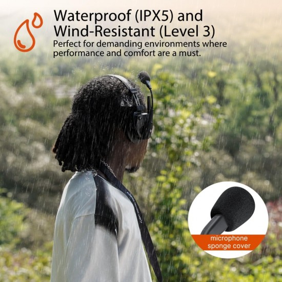 Saramonic WiTalk9-WT5S 5-Person 1.9GHz Full-Duplex Wireless Intercom System with 500m Range, expandable to 30 Users, 10 Batteries, 10-Bay Charger & Case