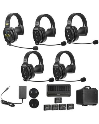 Saramonic WiTalk9- WT5S 5-Person 1.9GHz Full-Duplex Wireless Intercom System with 500m Range, expandable to 30 Users, 10 Batteries, 10-Bay Charger & Case