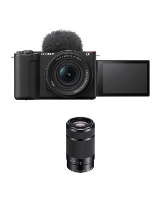 Sony ZV-E10 II Mirrorless Camera with 16-50mm and 55-210mm Lenses Kit (Black)