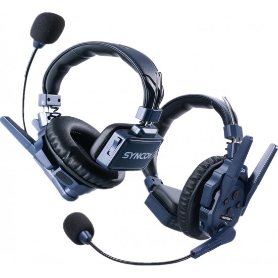SYNCO Xtalk Master 2-Person Wireless Intercom Headset System, 2.4GHz Full-Duplex, 500m Range, Master-Free Instant Pairing, ENC Noise Cancellation, 45ms Low Latency, 15H Runtime, USB-C UAC