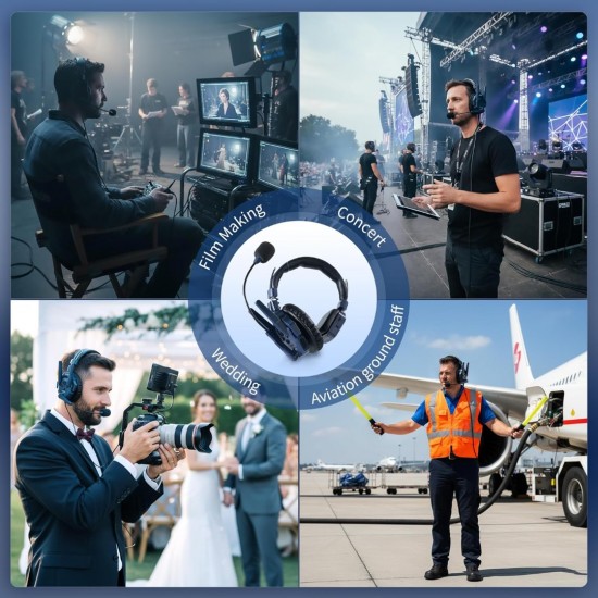 SYNCO Xtalk Master 2-Person Wireless Intercom Headset System, 2.4GHz Full-Duplex, 500m Range, Master-Free Instant Pairing, ENC Noise Cancellation, 45ms Low Latency, 15H Runtime, USB-C UAC