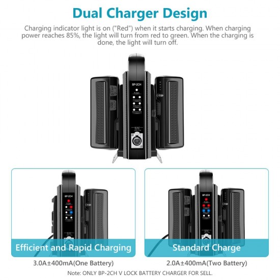 ZEGO BC-Z2 Dual Charger for V-Mount Battery 
