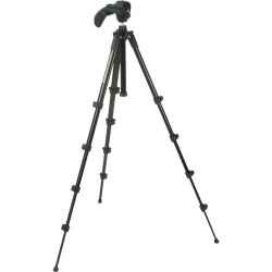 Manfrotto MKC3-H01 Photo-Movie Kit Aluminum Tripod with Grip Head (Black)