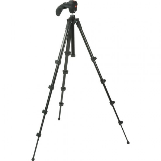 Manfrotto MKC3-H01 Photo-Movie Kit Aluminum Tripod with Grip Head (Black)