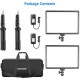 NEEWER 2 Pack NL-192AI Bi-Color LED Panel Light Kit