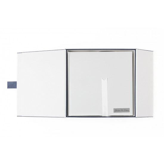 Allbum 30x29cm + 15x15cm – Vynil Aloco White + USB + Box Window Overlap 2 – Vynil Oxford Blue