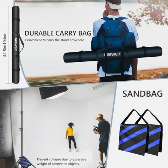 Neewer 3M Light Stands with Sandbags (10', Set of 2)