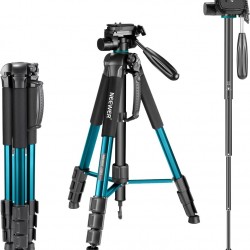 NEEWER SAB264 ALUMINUM ALLOY CAMERA TRIPOD MONOPOD WITH PAN HEAD (BLUE)