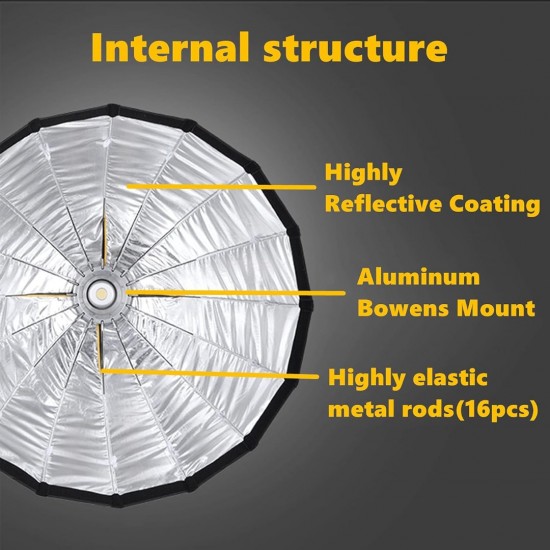 Nicefoto 120Cm OCTA Umbrella Deep Frame Softbox With Grid 