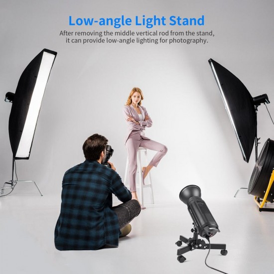 Neewer Heavy-Duty Light Stand with Casters, 2.4ft/0.72m Max Height