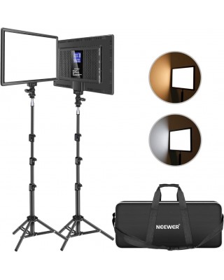 NEEWER 2 Pack NL-192AI Bi-Color LED Panel Light Kit