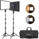 NEEWER 2 Pack NL-192AI Bi-Color LED Panel Light Kit