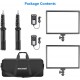 NEEWER 2 Pack NL-192AI Bi-Color LED Panel Light Kit