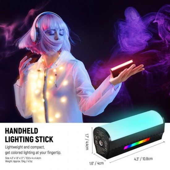 Neewer TL97C RGB Magnetic Handheld LED Light Stick (4.3")