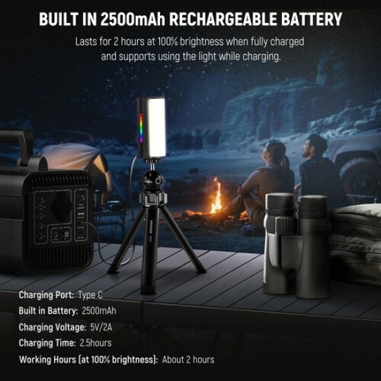 Neewer TL97C RGB Magnetic Handheld LED Light Stick (4.3")