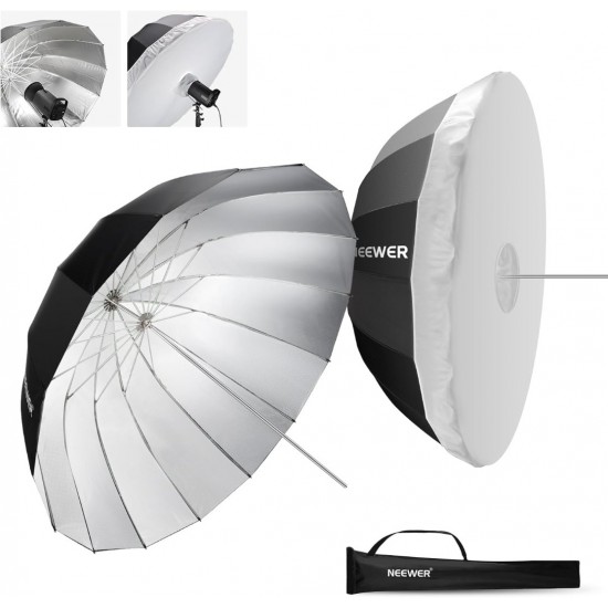 NEEWER NS1U Black/White 51'130cm Parabolic Reflective Umbrella with Diffuser